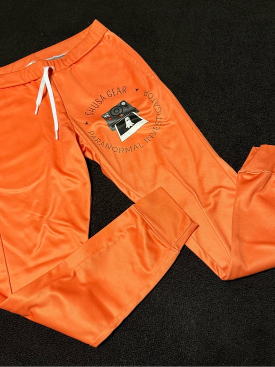 Gildan Pants - GHUSA Paranormal Investigator Merch Orange Fleece-Lined Crew Sweatshirt